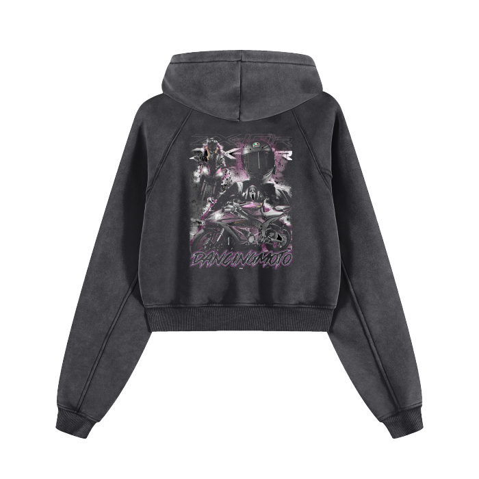 Dancingmoto's Women's Cropped Hoodie
